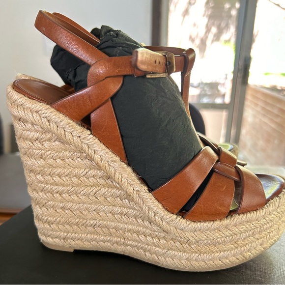 Saint Laurent Tribute Platform Espadrilles 36 Tan (Pre-loved) - Picture 9 of 13